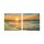 Sonnenuntergang 50x50cm 2 Glasbilder Glasbild Echtglas Wandbild Deko