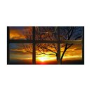 Sonnenuntergang Echtglas Glasbilder Glasbild Echtglas Wandbild Deko 120x60 xxl