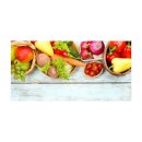 Obst und Gemüse Echtglas Glasbilder Glasbild Echtglas Wandbild Deko 120x60 xxl