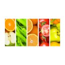 Obst und Gemüse Echtglas Glasbilder Glasbild Echtglas Wandbild Deko 120x60 xxl