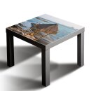 Glasplatte f&uuml;r IKEA LACK Tisch Glasbild 55x55 Wasser...
