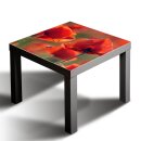 Glasplatte f&uuml;r IKEA LACK Tisch Glasbild 55x55 Blume...