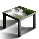 Glasplatte für IKEA LACK Tisch Glasbild 55x55 Wasserfall Natur Grün