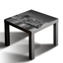 Glasplatte für IKEA LACK Tisch Glasbild 55x55 Stadt Aussicht Grau