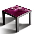 Glasplatte für IKEA LACK Tisch Glasbild 55x55 Blume Natur Violett