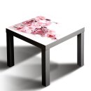 Glasplatte für IKEA LACK Tisch Glasbild 55x55 Blume Natur Pink