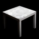 Glasplatte für IKEA LACK Tisch Glasbild 55x55 Hintergrund Textur Weiß