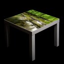Glasplatte für IKEA LACK Tisch Glasbild 55x55 Wald Natur Grün