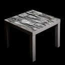 Glasplatte für IKEA LACK Tisch Glasbild 55x55 Stein Textur Grau
