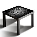 Glasplatte f&uuml;r IKEA LACK Tisch Glasbild 55x55 Tiger...