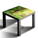Glasplatte für IKEA LACK Tisch Glasbild 55x55 Baum Natur Grün