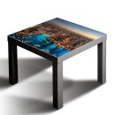 Glasplatte für IKEA LACK Tisch Glasbild 55x55 Stadt...