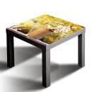Glasplatte für IKEA LACK Tisch Glasbild 55x55 Blume Natur Gelb