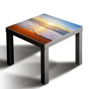 Glasplatte für IKEA LACK Tisch Glasbild 55x55 Strand...