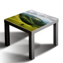 Glasplatte für IKEA LACK Tisch Glasbild 55x55 Berge...