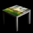Glasplatte für IKEA LACK Tisch Glasbild 55x55 Wald Natur Grün