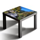 Glasplatte für IKEA LACK Tisch Glasbild 55x55 Fluss...