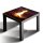 Glasplatte für IKEA LACK Tisch Glasbild 55x55 Feuer Element Rot