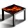 Glasplatte für IKEA LACK Tisch Glasbild 55x55 Feuer Element Rot